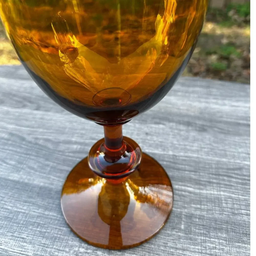 Stunning Mid-Century Vintage Amber Glass 14.5